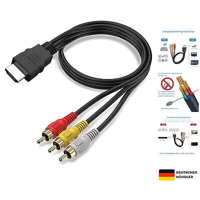 HDMI auf Cinch 1,5m,Adapter HDMI Cinch,Cinch zu HDMI,HDMI Adapter Cinch, Bitt... - Bild 1 von 4