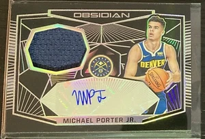 2018-2019 Michael Porter Jr Obsidian Patch Auto /75 Denver Nuggets No. RJ-MPJ - Picture 1 of 3