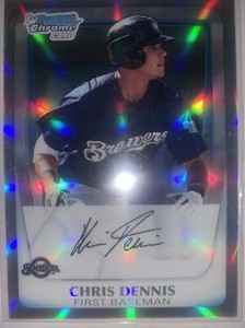 2011 Bowman Chrome - Chris Dennis - Prospect Auto Refractor /799 #BCP2