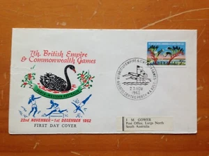 1962 AUSTRALIA COMMONWEALTH GAMES FDC SWIMMING CANCEL BY ACCA GOWER LABEL - Picture 1 of 2