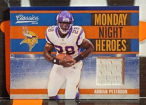 2010 CLASSICS MONDAY NIGHT HEROES * ADRIAN PETERSON * #25 GAME-WORN JERSEY /299 - Picture 1 of 2