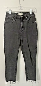 Madewell Jeans The High Rise Slim Crop Boy Jeans Blk 25 Stretch Festival Raw Hem - Bild 1 von 9