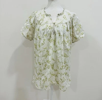 Blusa Eddie Bauer de algodón ligero con volantes y canesú para mujer talla XL Foto 1 de 4