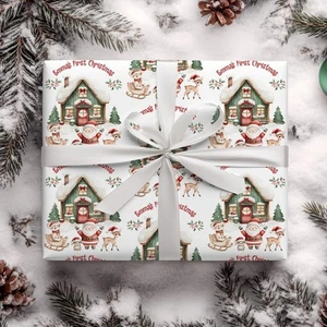 Personalized Fishing Christmas Wrapping Paper, Custom Bass Fisherman Gift Wrap - Picture 1 of 6