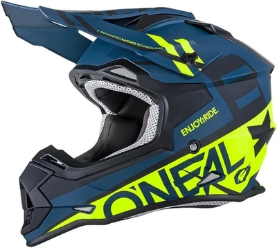 Casco O'NEAL 2 SRS SPYDE NEGRO/amarillo neón todo terreno motocross ATV UTV moto de cross Foto 1 de 4