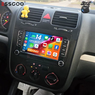 7" Car Stereo Radio GPS Apple Carplay Android 14 For VW Volkswagen Jetta Passat - Image 1 of 4