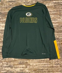 Camiseta Majestic Para Hombres Green Bay Packer Manga Larga Cuello Redondo Talla Grande Verde - Imagen 1 de 3
