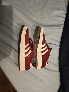 Adidas Originals Campus Collegiate Burgundy Suede Sneakers Men’s Size 6.5  - Picture 1 of 5