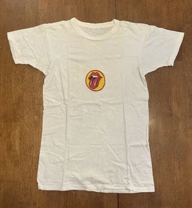 Parche cosido camiseta con logotipo de The Rolling Stones de los años 70 vintage verdadero se adapta a manchas XS - Imagen 1 de 11