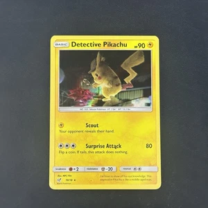 Pokemon TCG Detective Pikachu 10/18 Detective Pikachu Holo Rare LP/MP - Picture 1 of 4