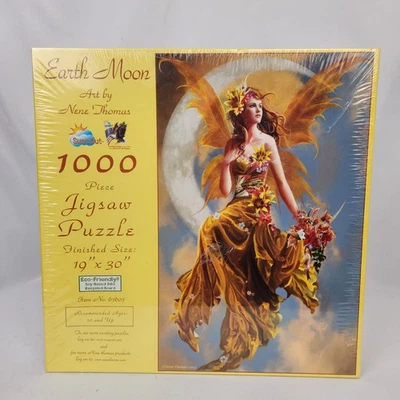 New Sealed Sunsout Puzzle Nene Thomas "Earth Moon" 1000 pc Item 67607 - 19"x30" - Image 1 of 4