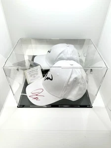 RAFAEL NADAL TENNIS CAP HAND SIGNED AUTOGRAPH GENUINE SHOWCASE CERTIFICATE + COA - Picture 1 of 5