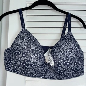 Victoria’s Secret Wear Everywhere Push Up Bra 38D Bandana Print - Picture 1 of 6