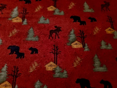 Moda Holly Taylor Northern Flight Animals Cabin Trees Flannel BTY 42" Wide - Image 1 of 4