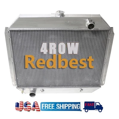 4 Row Radiator Fit 1966~1979 Ford F100 F150 F250 F350 F-Series Bronco Aluminum - Image 1 of 4