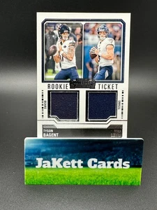 2023 Panini Contenders NFL - Dual Swatches Tyson Bagent / Will Levis #DS-6 - Picture 1 of 3