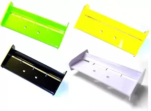 06021 1/10 Scale RC Nitro Buggy Spoiler Rear Wing Plastic Green / White / Yellow - Picture 1 of 4
