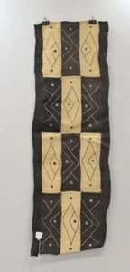 African Kuba Cloth Natural Woven Raffia Table Runner Congo - Picture 1 of 2