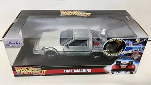 NEW Jada 31468 Back to the Future pt II TIME MACHINE 1:24 Die-Cast w/ Lights - Picture 1 of 4