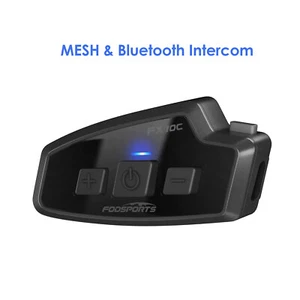 FX10C Motorcycle Intercom 32 Riders Communication Mesh Bluetooth Helmet Headset - Picture 1 of 12