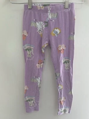 Carter's Kid Girl Cute Dogs Cats Reading Club 100% Cotton Long PJ Pants Purple 5 - Image 1 of 4