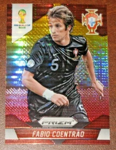 2014 Prizm World Cup Fabio Coentrao Yellow & Red Pulsar Prizms Portugal - Picture 1 of 2