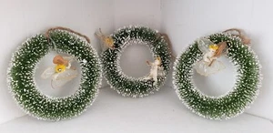 3 Cepillos para botellas flocados de colección guirnalda de Navidad chenilla tul pipa limpiador ángeles - Imagen 1 de 18