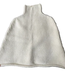 Lunya Baby Alpaca Turtleneck Poncho/Shawl/Sweater, Ivory, EUC - Picture 1 of 4