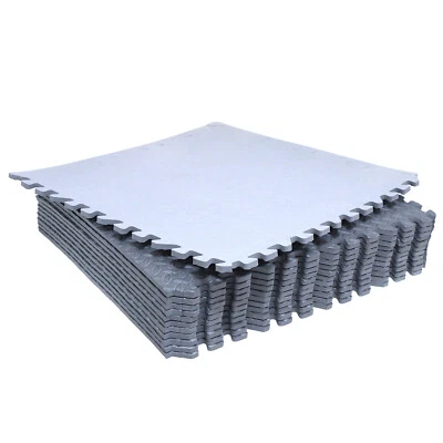 12X Alfombra de piso de gimnasio 24x24 espuma EVA entrelazamiento ejercicio fitness rompecabezas piso gris Foto 1 de 4