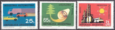 Argentina 1971 Nationalized Industries MNH (SC# 966-967 C134) Cover