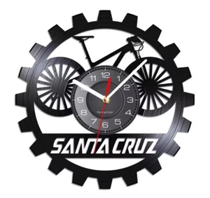 Orologio da parete Santa Cruz Mountain Bike luce LED con telecomando taglio laser disco vinile - Foto 1 di 3