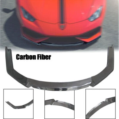 Divisor de alerón delantero de fibra de carbono para Lamborghini Huracan LP610 2014-2019 Foto 1 de 4