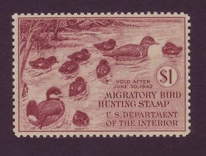 RW8 ( $1 Duck ) - A BEAUTY - MNH - PF CERT PC from BLOCK of 4 - MUST SEE !! - Picture 1 of 1