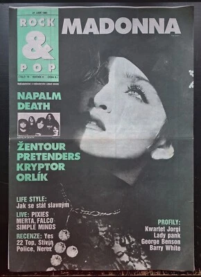 MADONNA COVER + ARTICLE, No. 19 / 1991, CZECH MUSIC MAGAZINE ROCK & POP, RARE! - Изображение 1 из 4