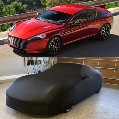Cubierta de auto elástica satinada a prueba de polvo interior personalizada negra para Aston Martin Rapide S Foto 1 de 4