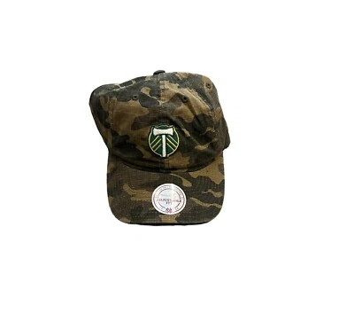NEW NWT Portland Timbers Mitchell & Ness Camo Logo Adjustable Hat Cap - Image 1 of 2