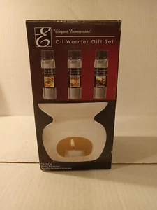 Elegant Expressions Oil Warmer Gift Set Oil Warmer & 3 Essential Oils - Picture 1 of 7