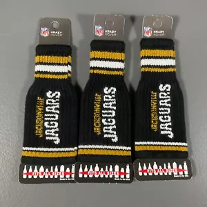 Jacksonville Jaguars Insulated Krazy Kover Bottle Sleeve NFL Football - 3 Pack - Picture 1 of 24
