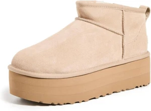UGG Damen Classic Ultra Mini Plateau Mode Stiefel, Sand, 9 - Bild 1 von 4