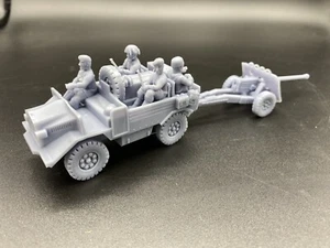 28mm, 3D Printed, WW2, UK Airborne 17# & Cut Down Morris, Bolt Action (transit) - Picture 1 of 7