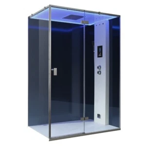 Dampfdusche 150x90 cm in schwarz rechts Dusche Duschkabine Dampfkabine - Bild 1 von 7