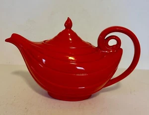 VINTAGE HALL  USA RARE ORANGE ALADDIN GENIE LAMP  TEAPOT 7 “ USA - Picture 1 of 6