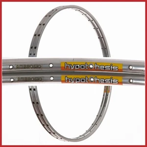 NUEVO DE LOTE ANTIGUO LLANTAS AMBROSIO HYPOTHESIS 28" 700c 32H DE COLECCIÓN TUBULARES AERO BICICLETA DE CARRETERA AÑOS 80 - Imagen 1 de 5