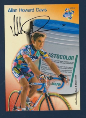 CYCLISME carte cycliste ALLAN HOWARD DAVIS équipe MAPEI Quick step 2002 Signée - Photo 1/2