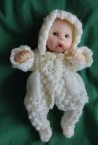 Doll Clothes yellow Handmade 2 pc suit for mini baby fit Ashton Drake 6" 7" - Picture 1 of 17
