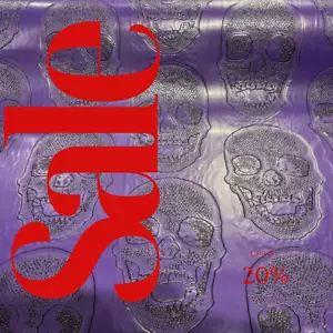 Big Skull Embossed Vinyl Fabric-PVC-Upholstery, Faux Leather By Yard. - Picture 1 of 2