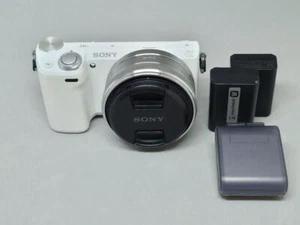 Near Mint Sony Alpha a5000 Mirrorless White w/ E16mm F2.8 Excellent full - Picture 1 of 9