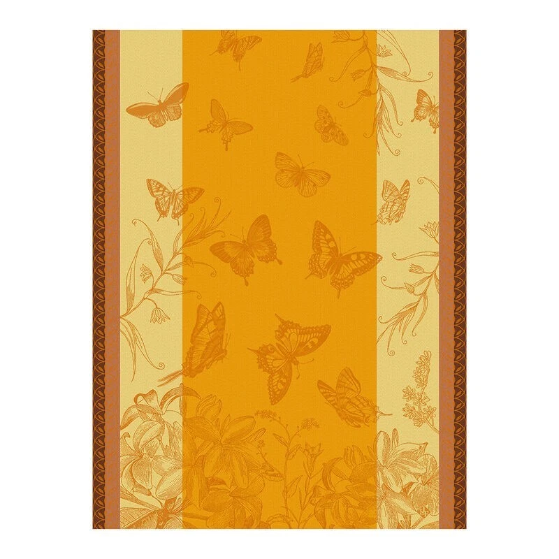 LE JACQUARD FRANÇAIS Le Jacquard Francais Jardin Des Papillons Orange Butterfly Tea or Kitchen Towel