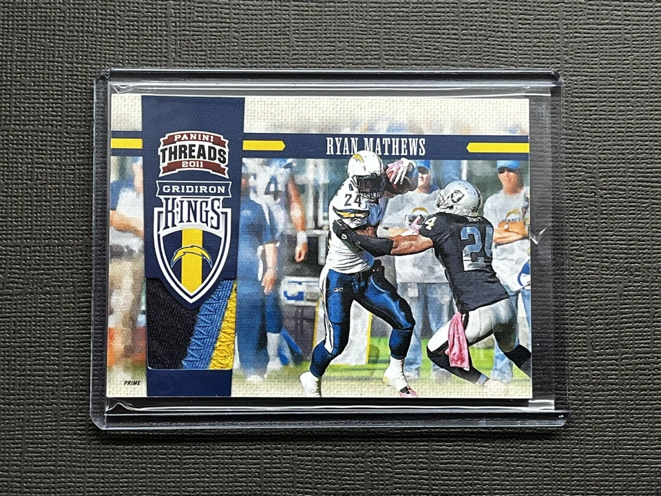 2011 PANINI THREADS GRIDIRON KINGS /99 RYAN MATHEWS Jersey Card  MT #40 - Image 1 of 4