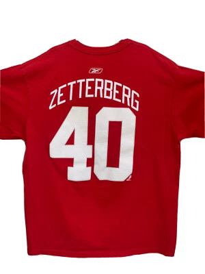 Camiseta Detroit Red Wings Henrik Zetterberg Para Hombres XL Manga Corta, Camiseta Roja Reebok Foto 1 de 4